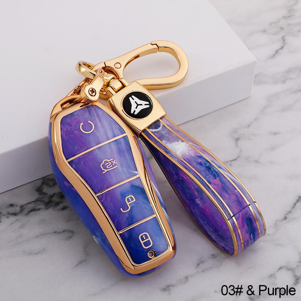 For BYD Qin Plusdmi Atto 3 Han EV Dolphin New Soft TPU Car Key Case 4 Buttons Remote Control Protect Cover Durable Accessories