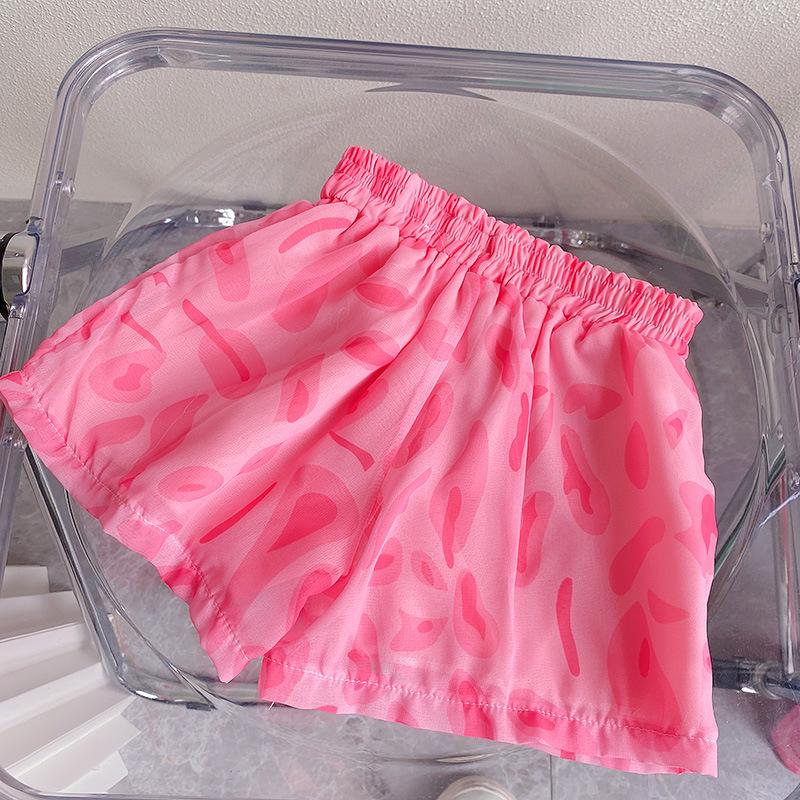 New Baby Girl Leopard Print Sun Protection Set - Long Sleeve Two-Piece