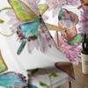 Retro Bunte Schmetterlinge Blume Chiffon Gardinen für Wohnzimmer Schlafzimmer Küche Dekoration Fenster Voiles Tüll Vorhang