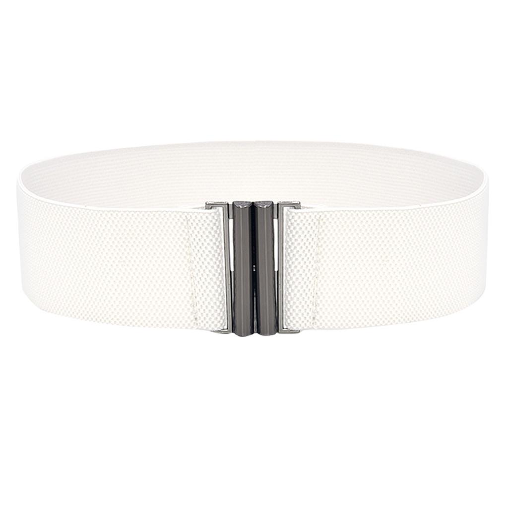 Fashion Lady Wide Belts Women Wide Elastic Belt Buckle Waist Dress Stretch