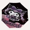 Kuromi,Gothic Lolita Automatic Umbrella-Foldable, Durable 8-Bone Design, Compact and Stylish, Great for Camping, Halloween, Christmas, Mothe