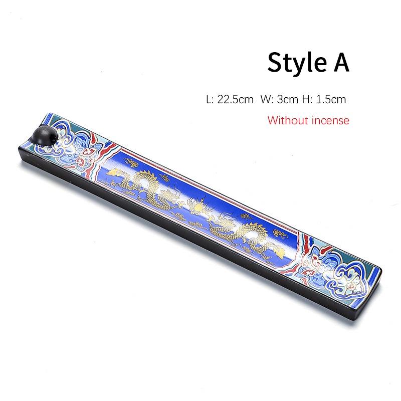 Ceramic Incense Burner Chinese Style Enamel Color Indoor Aromatherapy Burner