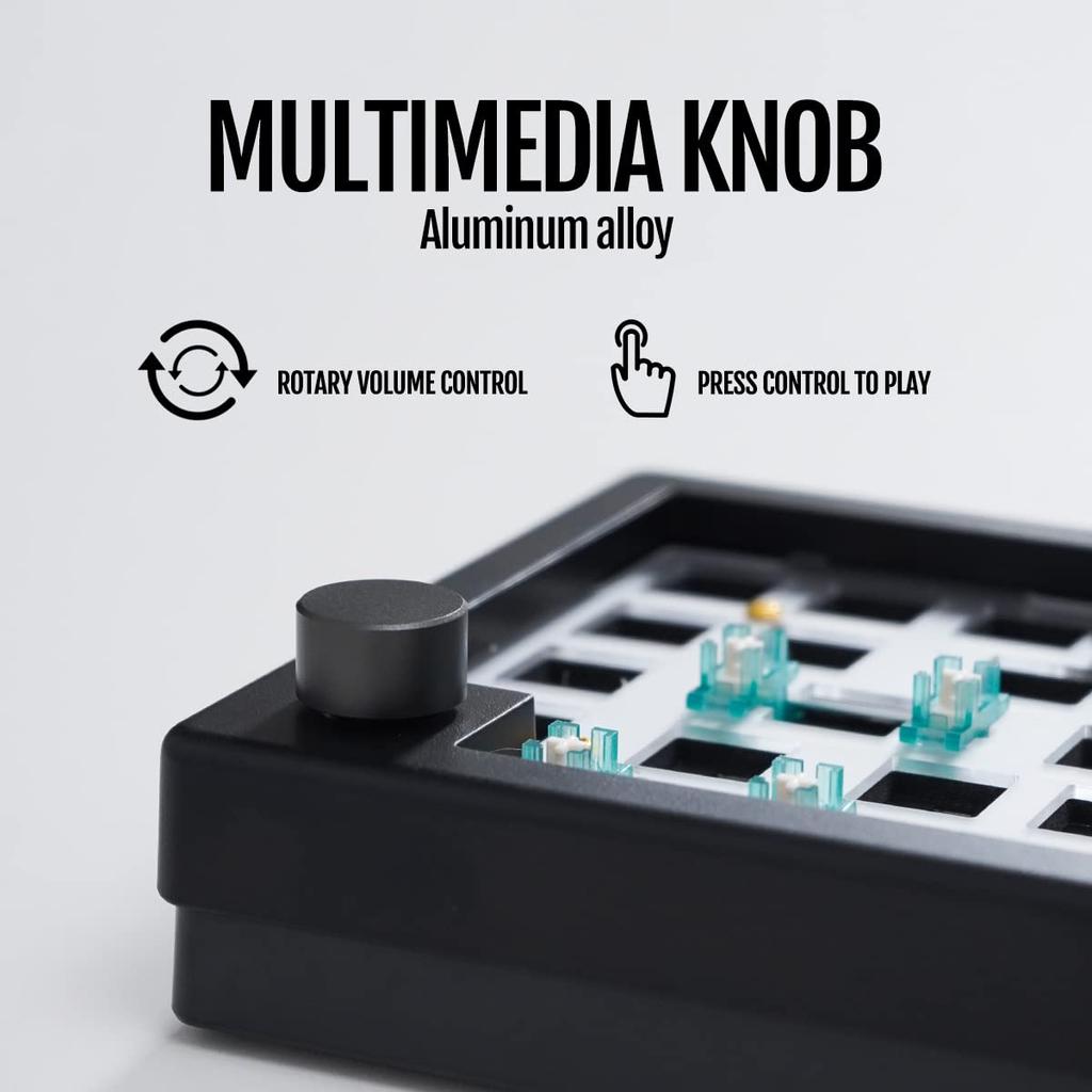 GMK67 Gasket Mount Mechanische Tastatur Bluetooth EVA Matt Angepasste RGB-Tastatur Kompatibel mit Kit, Hot-Swappable 5.0/2.4G/Type-C Tri-Mode 65%