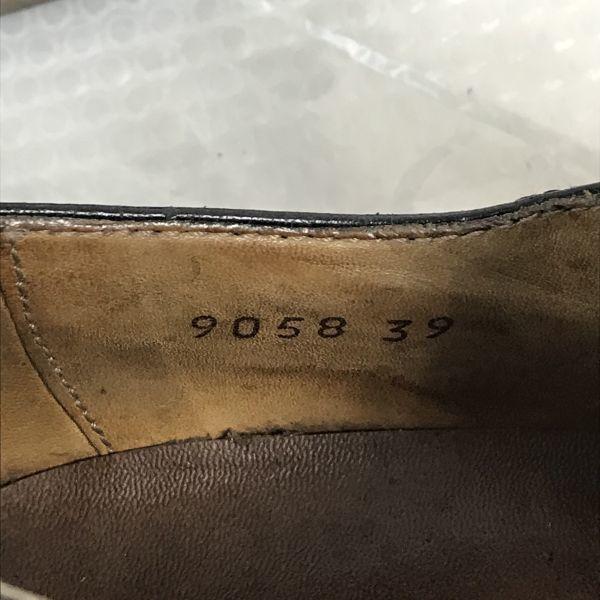 90s Italian GREENJAWS Leather Monk Strap Dress Shoes Black 39 24.5 Goodyear welt(USED)