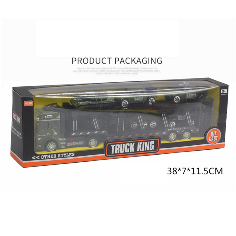 

Масштаб 1/48, 1 комплект, модель транспортера с 6 мини-танками, модель литья под давлением из сплава, съемная игрушка с откатом, армейский зеленый симулятор, военный 1/48-Size:32.5*8*5.5cm армия зеленый