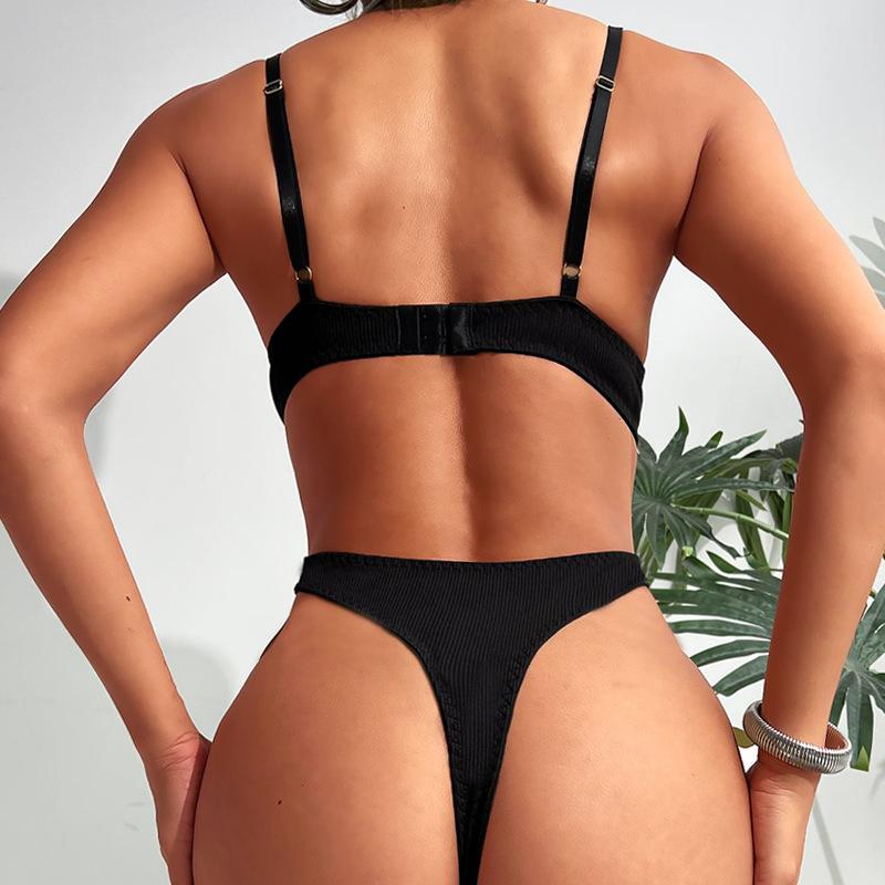 Aduloty Frauen Neue Modische und Trendy Unterwäsche Metall Kette Sexy Strap Open Back Erotische Dessous Body Set