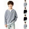 Boys Two Piece Long Sleeve Neck Sweatshirt Loose Fit Fall Pullover Top for Big Kids