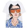 Fashion Style Summer New Arrival Women's Clothing Stylish Loose Easiest for Match Girl Print T-shirt 1165236 250