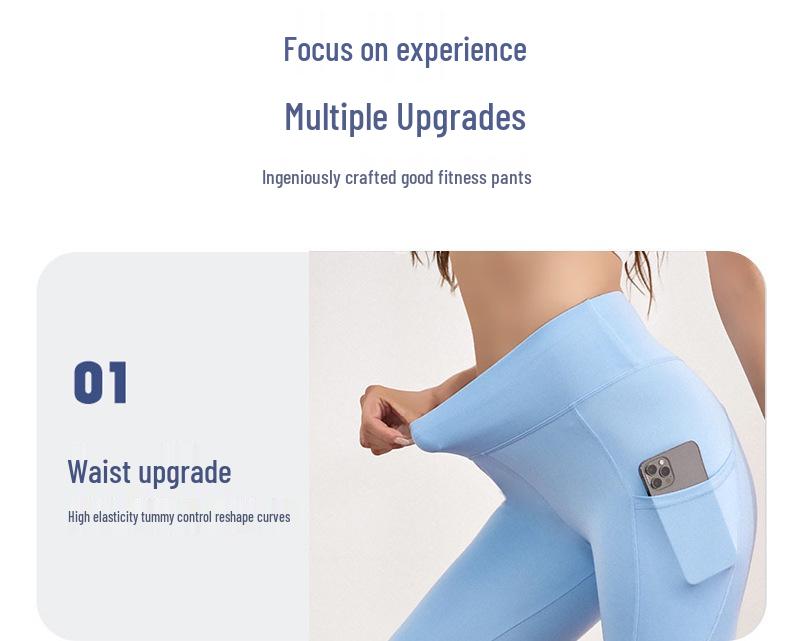 Colorful High-Waist Tummy Control Yoga Leggings with Pocket for Women 