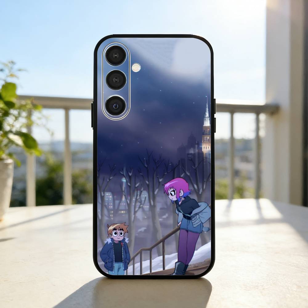 S-Scott Pilgrim Anime Phone Case For Samsung A73,A21s,A22,A31,A32,A52,A53,A71,A80,Soft Black Shell