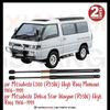 2pcs Rear Damper for Mitsubishi L300 (P35W) High Roof Minivan 1986-1999 WITH SPRING Trunk Boot Gas Charged Gas Struts