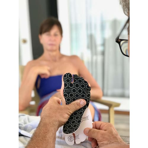 NAKEFIT Naked Fit Foot Adhesive Sandal and Barefoot Stickers for Pool, Beach, and Fall Prevention (3 Pairs per Pack)