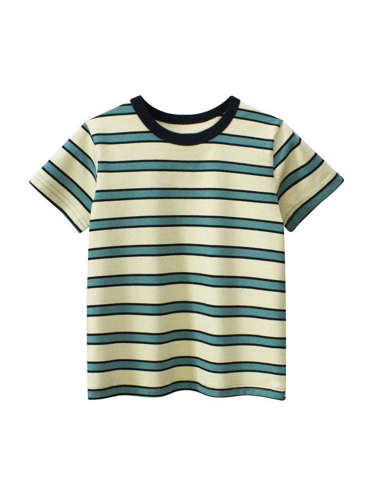Boys' Striped Short Sleeved T-shirt Summer Children's Clothing Half Sleeved Top Baby Clothes