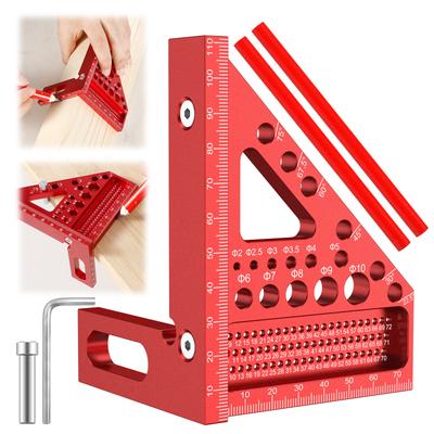 Woodworking Square Protractor 3D Multi-Angle Measuring Ruler Multifunctional Engineer Angle Ruler for Woodworking Measuring Tool