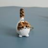 Handmade Handwoven Kitten Pendant Multi Color Animal Bag Charm Cat Key Ring  Gift Giving