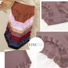 FINETOO 3Pcs/Set Women's Cotton Patchwork Lace Underwear Solid Color High Rise Ribbed Underpants Soft Breathable Panties Female Lingerie
