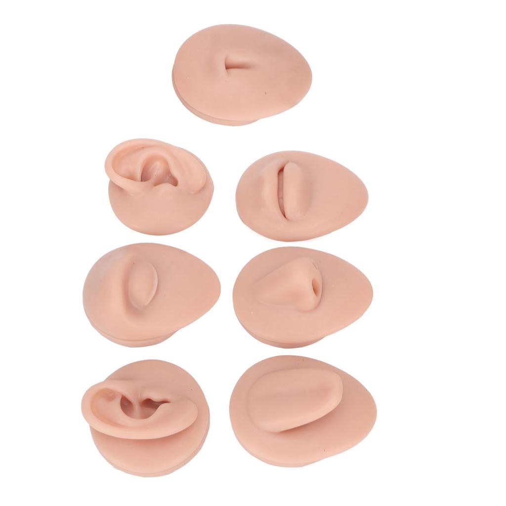 Silicone Body Practice Model Simulation Silicone Ear Eye Nose Mouth Tongue and Belly Button Model for Novice