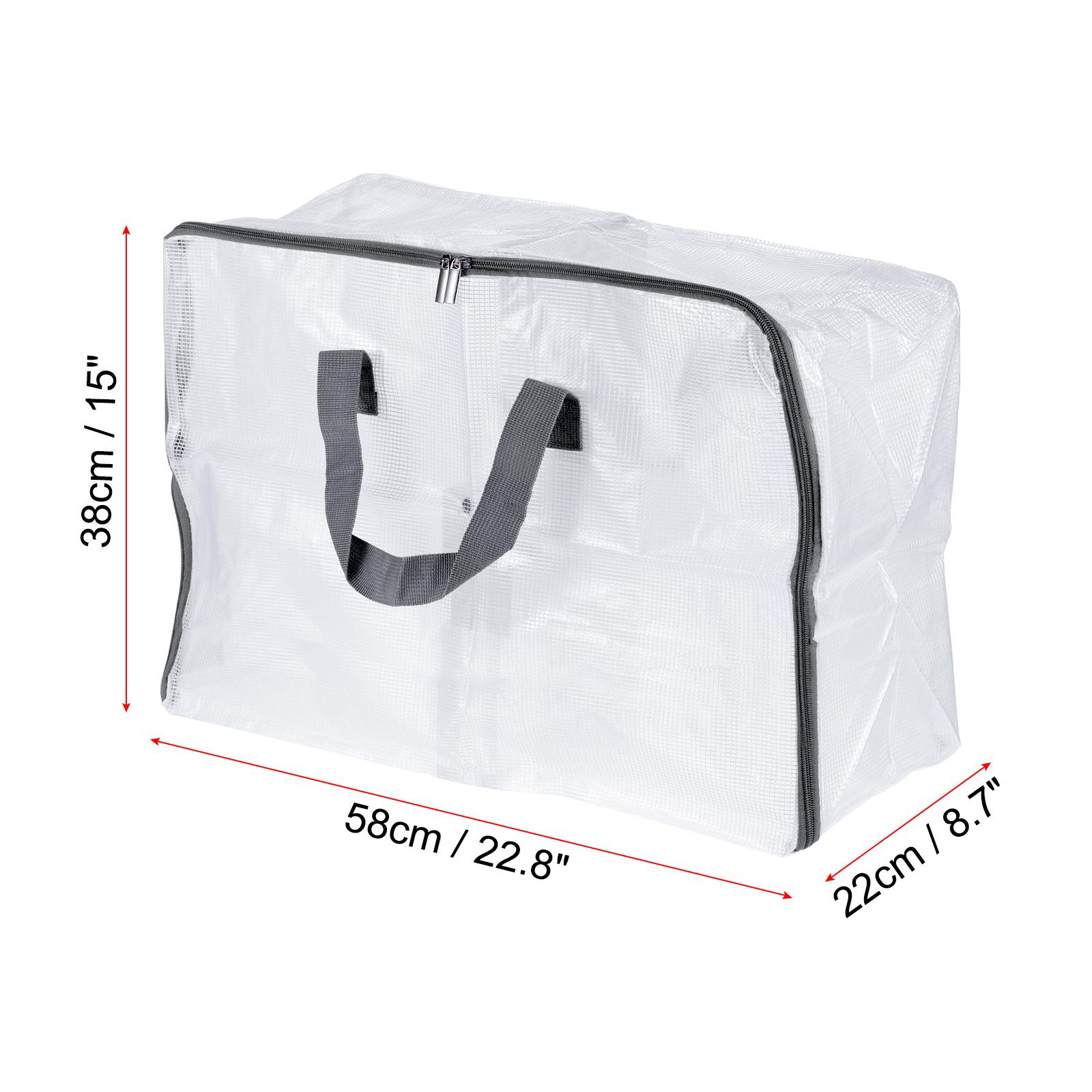 

Closet Storage Bags, Large Size Clothes Blanket Organizer Foldable Moving Tote Bag for Bedding серый