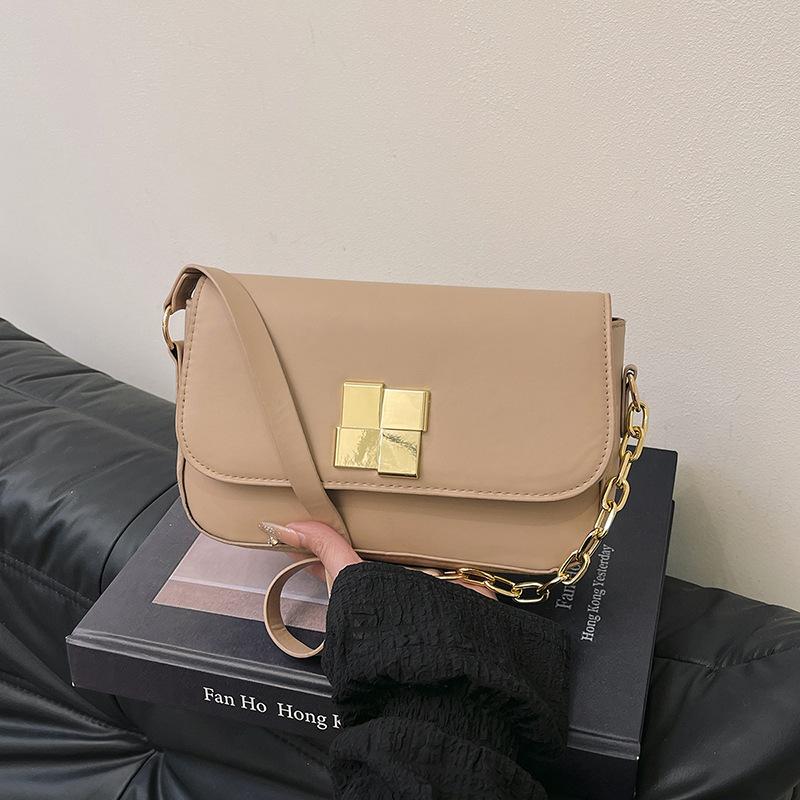 This Year 2025 New High-value Popular Bag Fashion Lock Small Square Bag Shoulder Crossbody Versatile Exquisite Small Bag