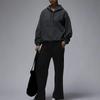 Jordan Flight Solid Color Hooded Fleece Lined Casual Long Sleeved Sweatshirt Women's Black (Unisex) Sweatshirts FD7238 010