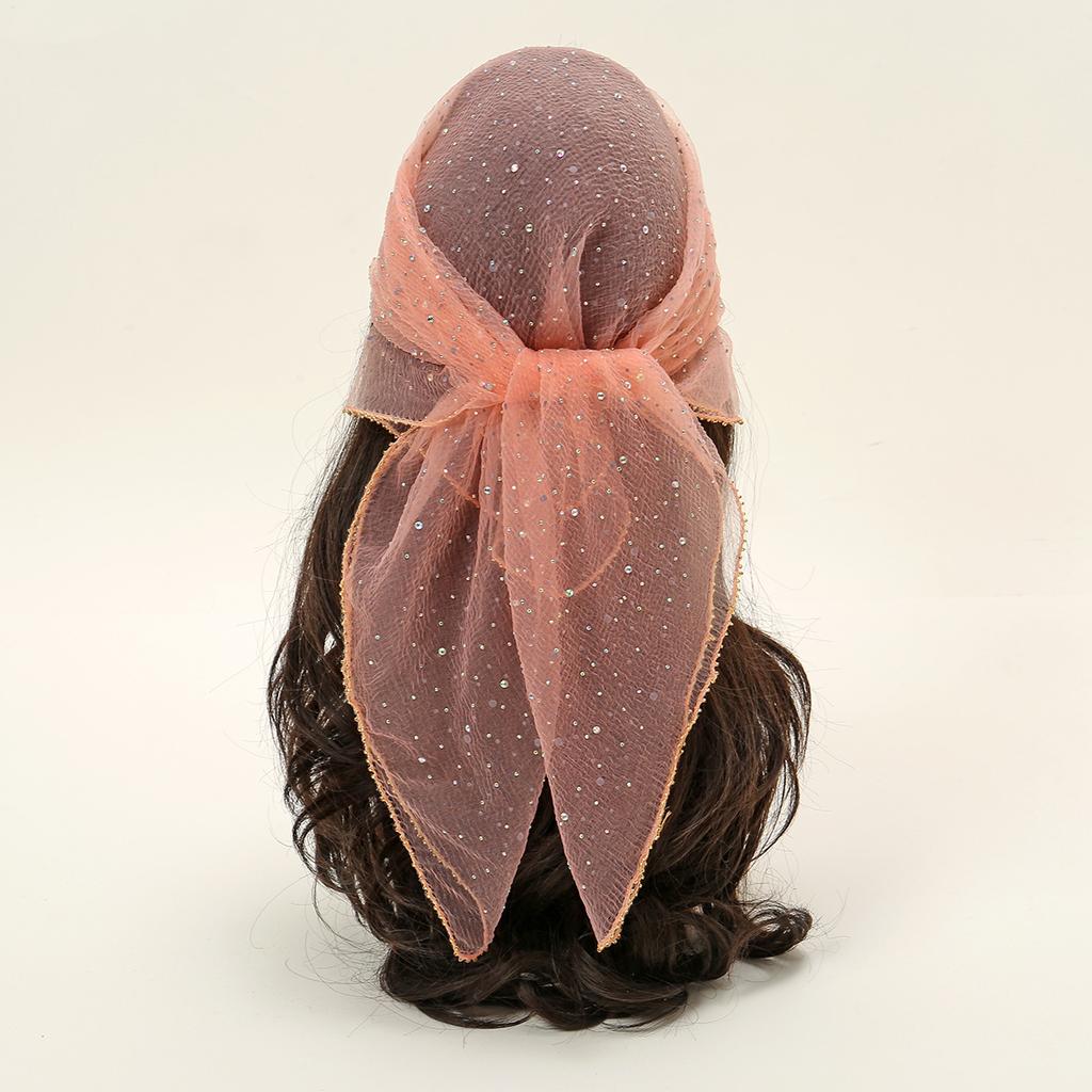 Fashion Hot Diamond Hijab Full Sky Star Square Scarf Headwraps Thin Veil Bandana Headband Foulard Female Headscarf Turban