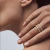 Ring - LUXENTER - Baldlal - Metal Alloy - Multicolored Zircons - 18 Ct Yellow Gold Finish