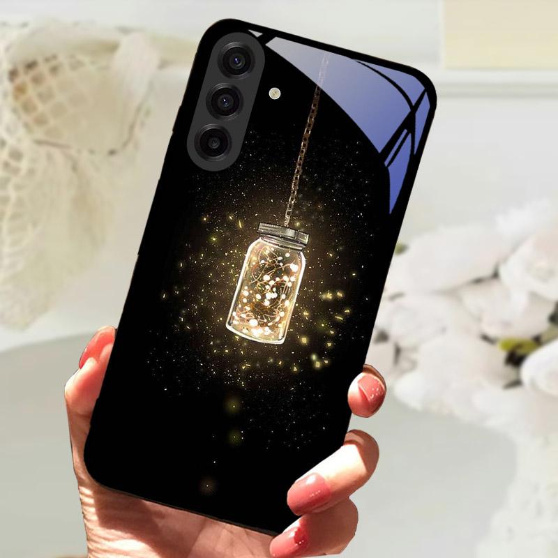 For Samsung Galaxy S25FE Case Fashion Lion Flower Tempered Glass Shockproof Bumper Cover For Galaxy S25 S 25 FE Camera Protector