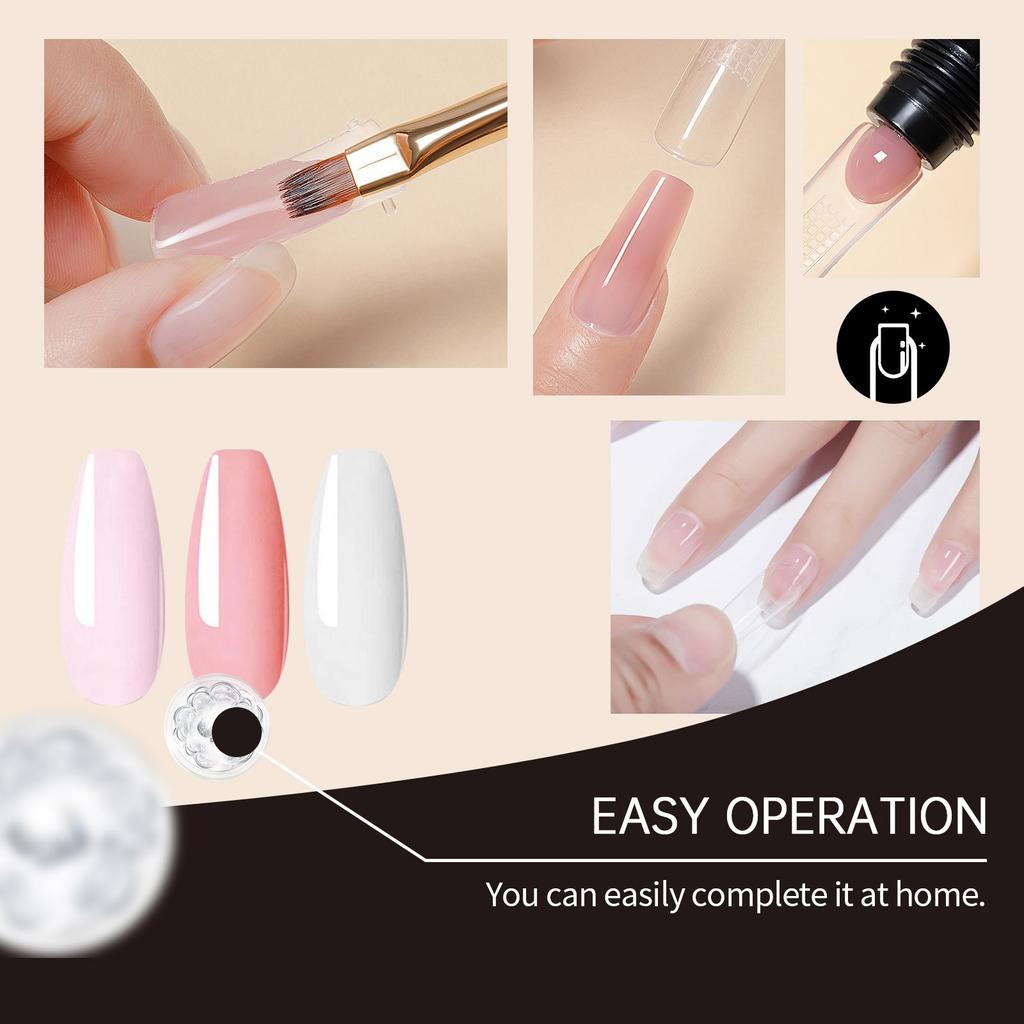 Nail Crystal Powder Nail Lengthening Three Dimensional Shape Lengthening Glue Set Nail Tools 80ml