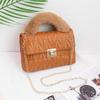 Plush Portable Small Square Bag, Fresh, Sweet and Fashionable Small Handbag.