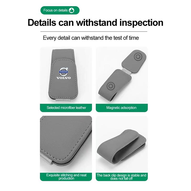 Car Eyeglass Holder Glasses Storage Clip for Volvo V40 V60 V90 XC40 XC60 XC90 S60 S90 Auto Sunglasses Holder Interior Accessorie