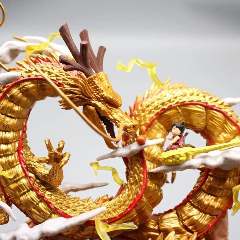 24cm Dragon Ball Anime Figure Shenron Figure Goku And Shenron Figurine Model Pvc Statue Doll Collection Room Toys Birthday Gift