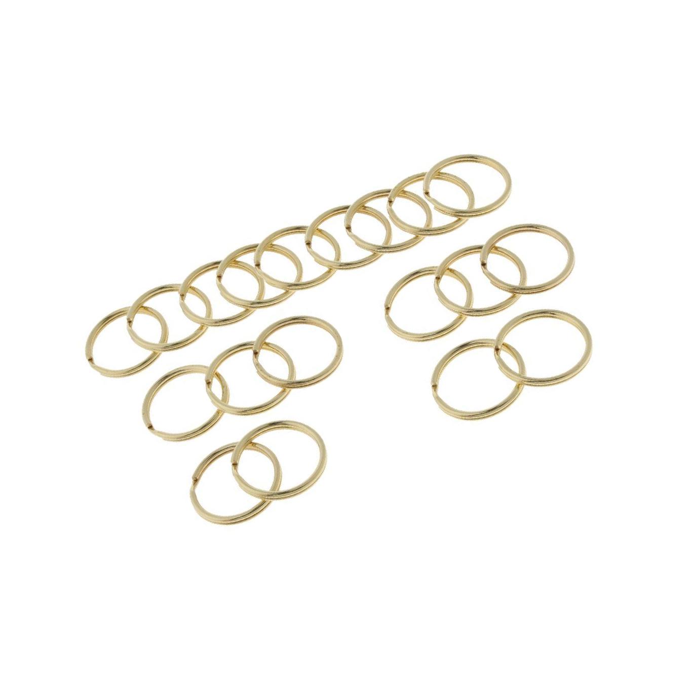 

20pcs Brass Keyrings Split Key Rings Keychain Craft Findings Round Edge 10mm