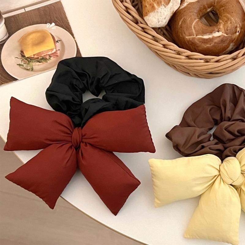 Bowknot Hair Scrunchies Thick Oversized Hair Scrunchy Elegant Hair Rope Scrunchy Women Ponytail Holder