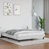 346905 vidaXL Bed Frame White 140x200 Cm Faux Leather