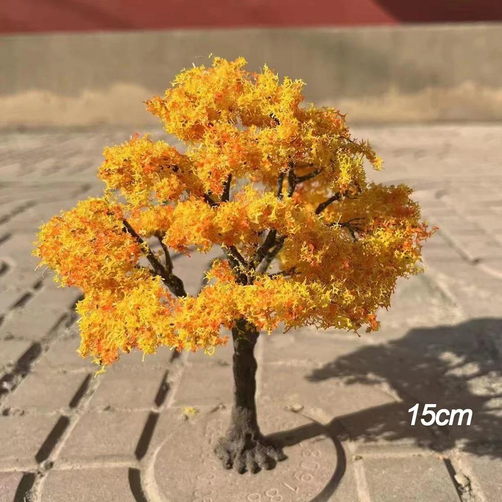 10-28cm Modelo de árvore de arame em miniatura boutique árvore verde para decoração de plataforma planta Modelo G/Ho/N escala trem ferrovia layout material