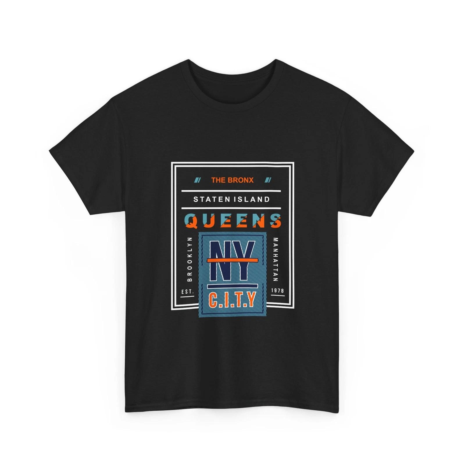 NYC City Boroughs Graphic T-Shirt | Queens Staten Island Bronx Manhattan, Cotton 3XL