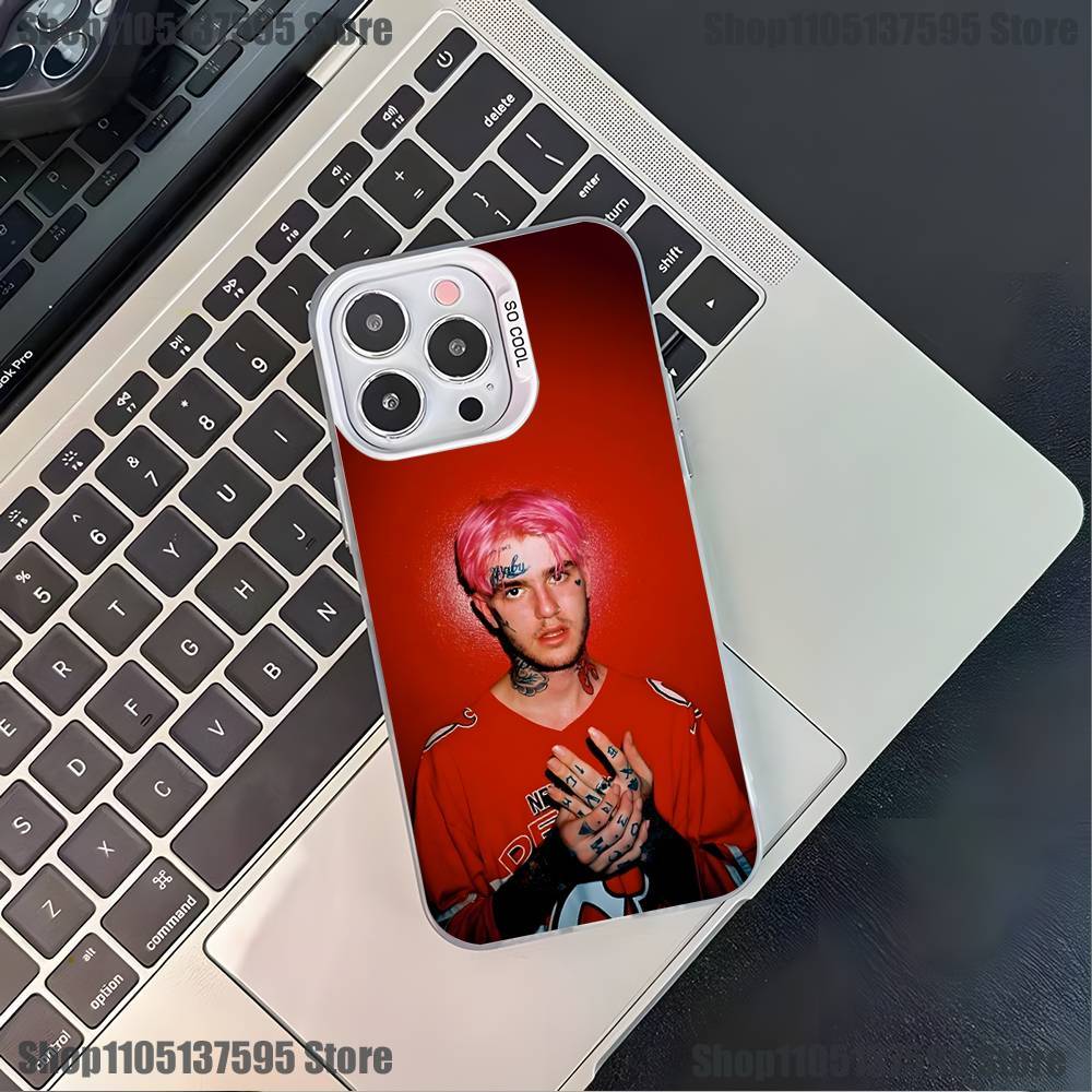 Rapper L-LIL Peep Handyhülle für iPhone 16,15,14,13,12,11,Pro,XS,Max,Plus,Mini,SE4,E Schwarz Matt Stoßfeste Hülle