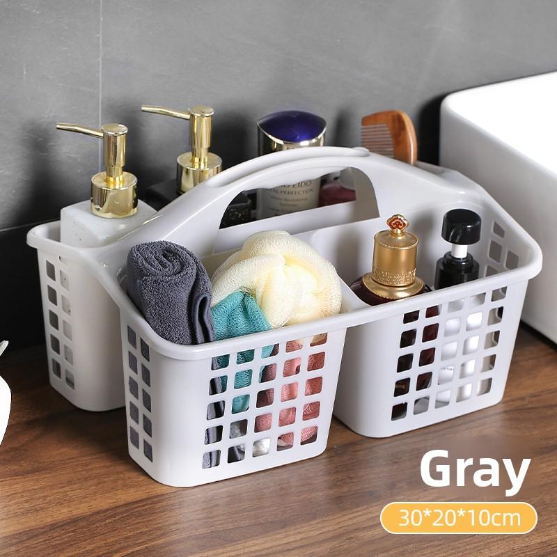 Plastic Portable Bath Basket Bathroom Storage Basket Compartment Toilet Sundries Storage Basket Basket Bath Basket Storage
