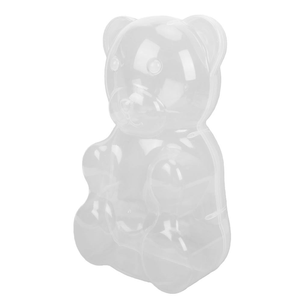 Large Plastic Bear Container Jar Clear Bear Gift Box Dispenser Fillable Candy Box for Birthday Party Favors