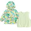Balabala Boys' Spring Hooded Printed Jacket Set