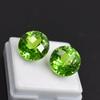 CERTIFIED Natural Green Peridot Round Cut Loose Gemstones 24.50 Ct Pair