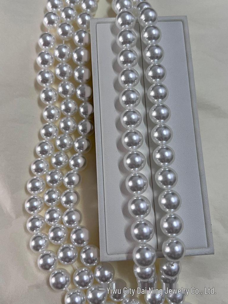 High Luster White Pearl Glass Beads – DIY Imitation Pearl Necklace