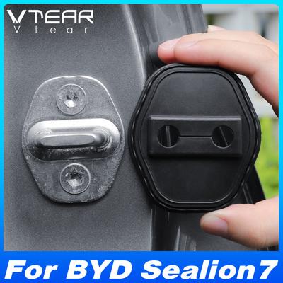 For BYD Sealion 7 2024-2026 Silicone Car Door Lock Cover Anti-dust Shock Absorbing Protector Exterior Modification Accessories