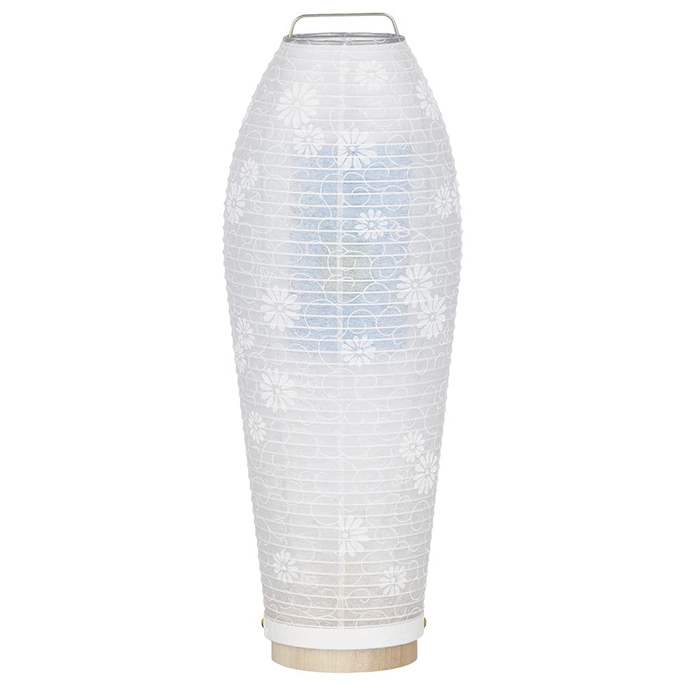 Buddhist Altar Shop Takita Shoten Bon Festival Lantern Mini New Bon Festival White Lantern LED Cordless Rotating Lantern Tokage Monten Height 28cm X
