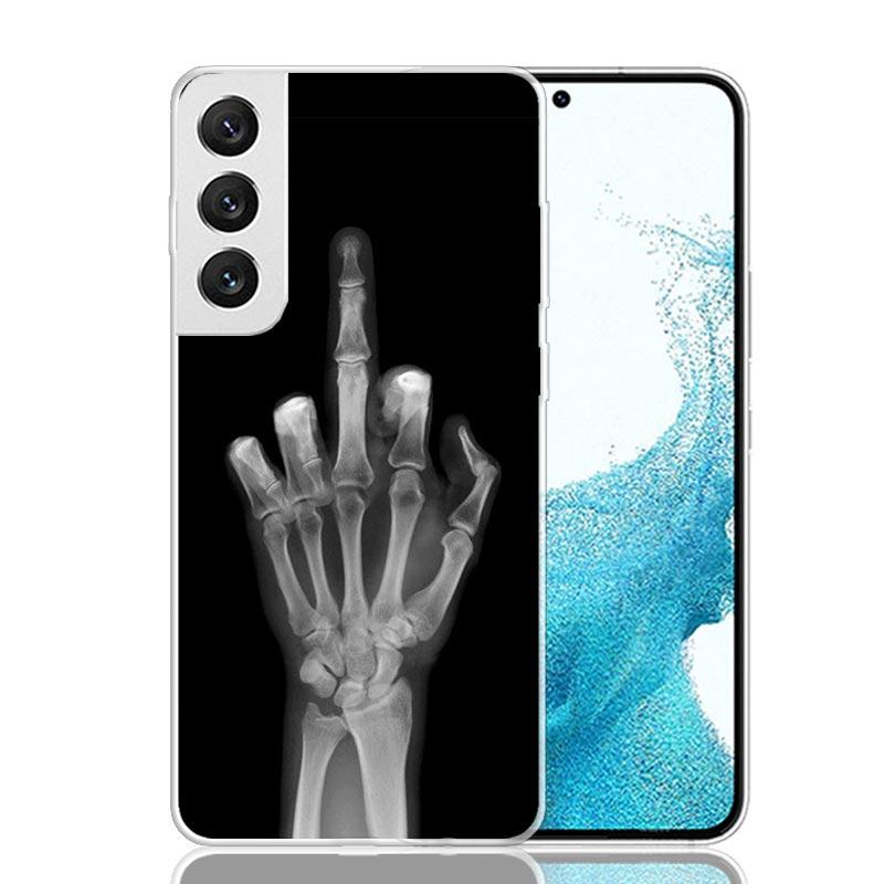 

Autumu X Ray Hand Bones Phone Case For Samsung Galaxy S26 Ultra S23 S24 S25 Edge S20 FE S21 S22 Plus Soft Print Shell Cover Fund Samsung S20 FE