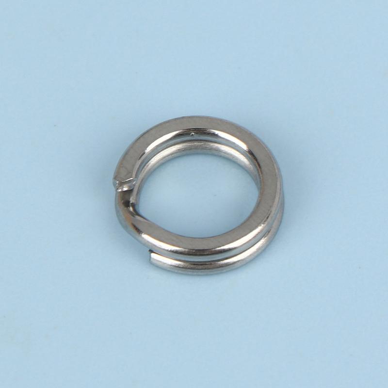 Fishing Split Rings 100Pcs Stainless Steel Lure Rings Saltwater Terminal Tackles Split Rings Fishing Connectors Snap Rings