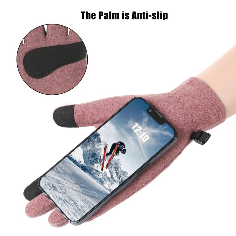 Winter Warm Ski Glove Lining Soft Touch Screen Gloves Unisex Outdoor Cycling Running Gloves Lady Cold-proof Gloves winter gloves
