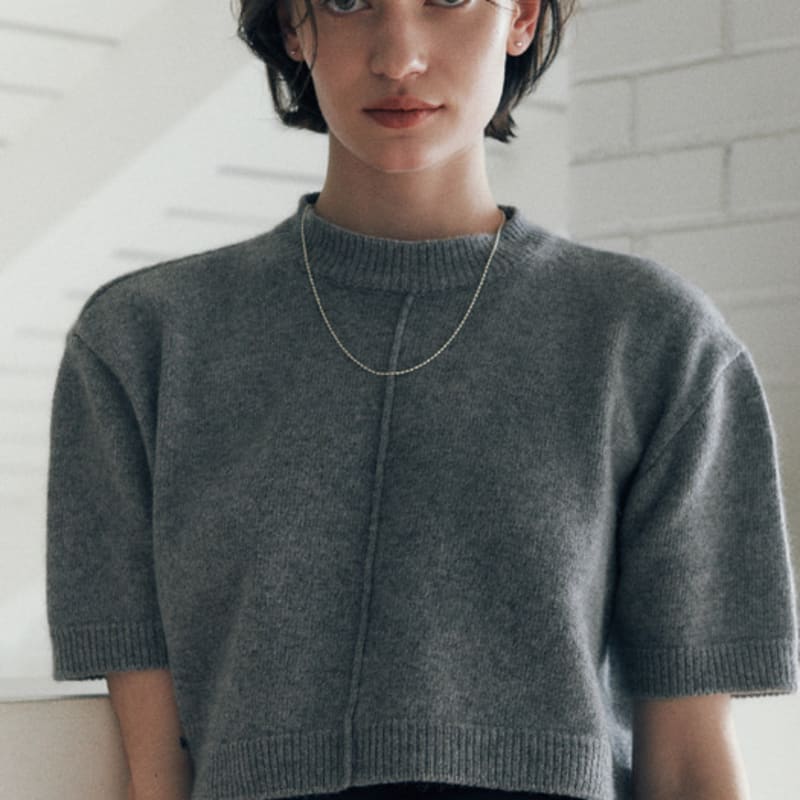 verte [925 silver] Un.silver.101 / mini rizi necklace (long ver.)