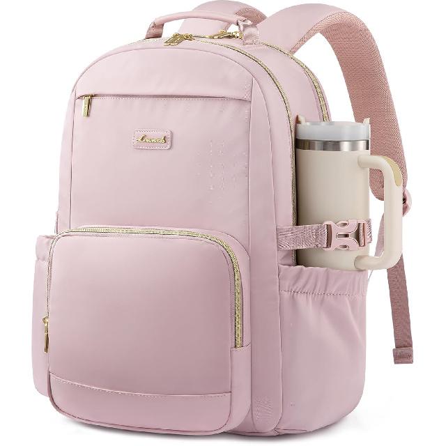 LOVEVOOK Laptop Backpack for Women with Pouch Pocket for Large Capacity Cup,15.6 Inch Laptop Computer Bag Travel Backpack Purse,Waterproof Work