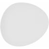 Dinner Plate - BIDASOA - Fosil - White Ceramic - Oval - Set of 9 Units